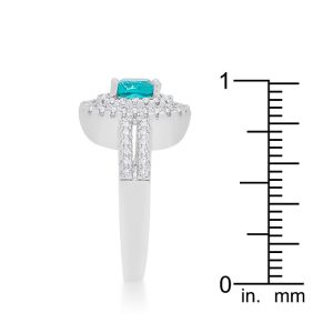 Micro-Pave Aqua Vintage Ring - Image 2