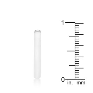 White Ceramic Band Ring With Cubic Zirconia - Image 3