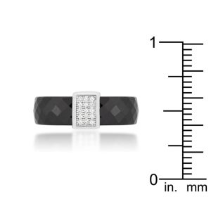 Black Ceramic Cocktail Ring - Image 2