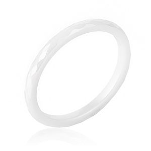 White Ceramic Band Ring - Image 4