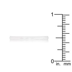 White Ceramic Band Ring - Image 2