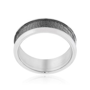 Band Ring with Animal Print Detail - Image 2