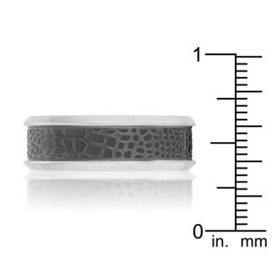 Band Ring with Animal Print Detail - Image 3