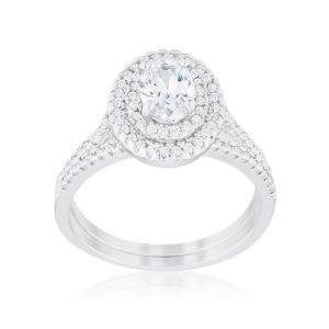 Oval Wedding Ring Set - Image 2