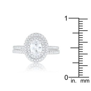 Oval Wedding Ring Set - Image 3