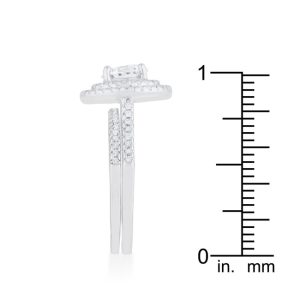 Pave Round Wedding Ring Set - Image 4