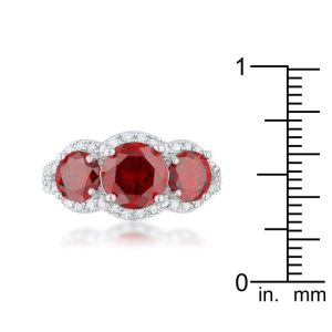 Garnet Classic Trio Ring - Image 3
