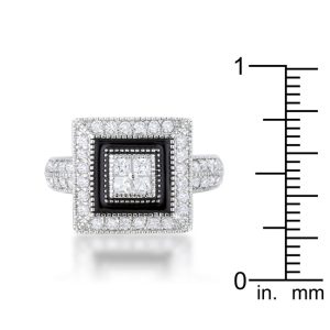 Shira 0.7ct CZ Rhodium Antique Ring - Image 3