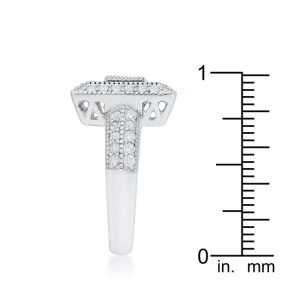 Shira 0.7ct CZ Rhodium Antique Ring - Image 4
