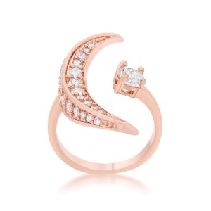 Luna .75ct CZ Rose Gold Delicate Ring - Image 2