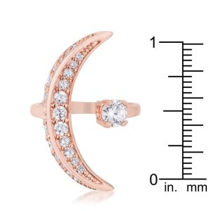 Luna .75ct CZ Rose Gold Delicate Ring - Image 3