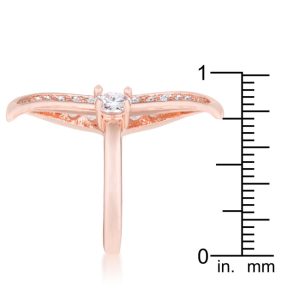 Luna .75ct CZ Rose Gold Delicate Ring - Image 4