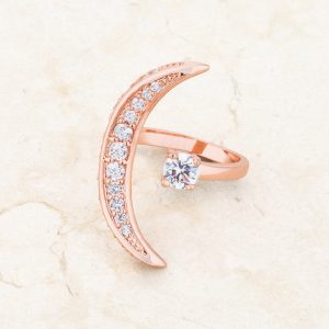Luna .75ct CZ Rose Gold Delicate Ring - Image 5