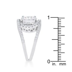 Marcie 3ct CZ Rhodium Contemporary Ring - Image 4