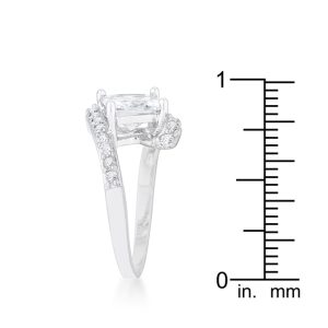 Caroline 2.3ct CZ Rhodium Statement Ring - Image 4