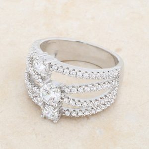 Beatrice 1.8ct CZ Rhodium Statement Ring - Image 5