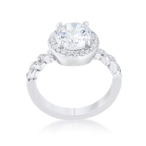 Jordana 2.2ct Clear CZ Rhodium Classic Ring - Image 2