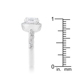 Jordana 2.2ct Clear CZ Rhodium Classic Ring - Image 4
