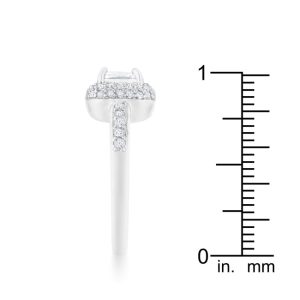 Serena 1.5ct Clear CZ Rhodium Art Deco Ring - Image 4