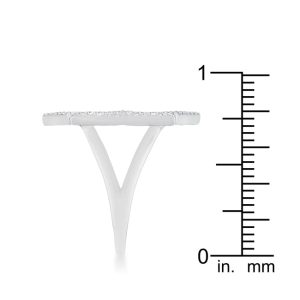 Nori 0.63ct CZ Rhodium Geometric Contemporary Ring - Image 4