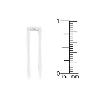 Jenn 0.2ct CZ Rhodium Pave Parallel Ring - Image 4