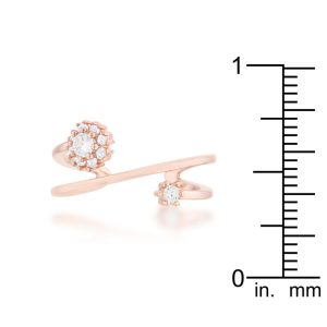 Krista 0.25ct CZ Rose Gold Abstract Wrap Ring - Image 3