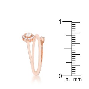 Krista 0.25ct CZ Rose Gold Abstract Wrap Ring - Image 4