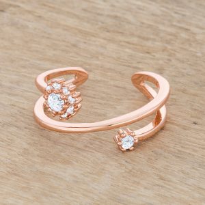 Krista 0.25ct CZ Rose Gold Abstract Wrap Ring - Image 5