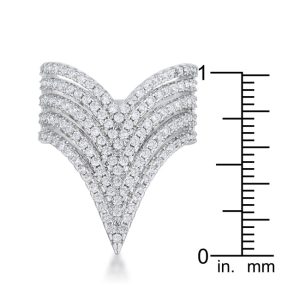 Vera 1.42ct CZ Rhodium Vintage Inspired Cocktail Ring - Image 3