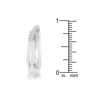 Laurie 0.2ct CZ Rhodium Contemporary Trio Band Ring - Image 4