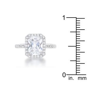 Ariana 2.95ct CZ Rhodium Classic Ring - Image 3