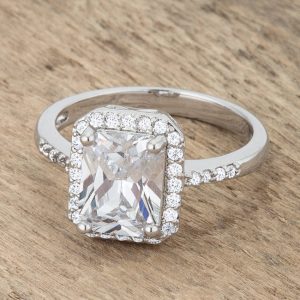 Ariana 2.95ct CZ Rhodium Classic Ring - Image 5