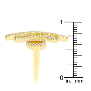 Natasha 0.94ct CZ 14k Gold Contemporary Cocktail Ring - Image 4