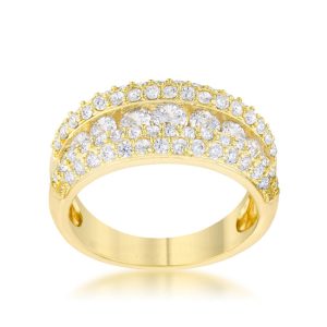 Luna 1.1ct CZ 14k Gold Classic Band Ring - Image 2