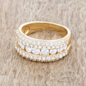 Luna 1.1ct CZ 14k Gold Classic Band Ring - Image 5