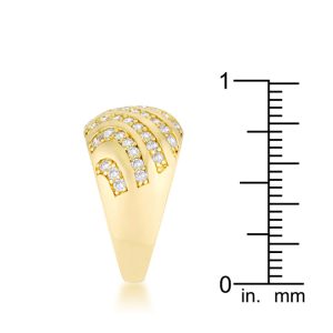 Shayla 0.95ct CZ 14k Gold Contemporary Dome Ring - Image 4