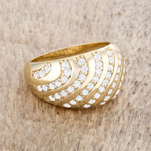 Shayla 0.95ct CZ 14k Gold Contemporary Dome Ring - Image 5