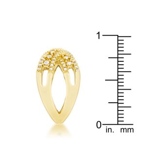 Sandy 0.37ct CZ 14k Gold Classic Criss Cross Ring - Image 4