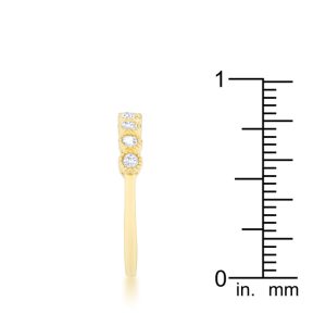 Bea 0.27ct CZ 14k Gold Delicate Band - Image 4