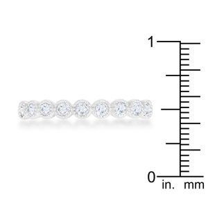 Bea 0.27ct CZ Rhodium Delicate Band - Image 3