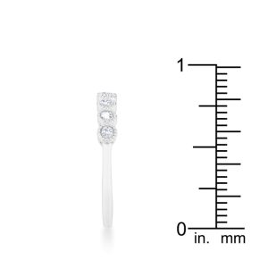 Bea 0.27ct CZ Rhodium Delicate Band - Image 4
