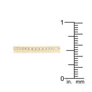 Rina 0.11ct CZ 14k Gold Delicate Band Ring - Image 3