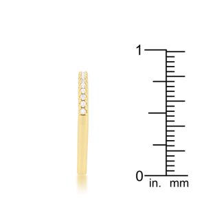 Rina 0.11ct CZ 14k Gold Delicate Band Ring - Image 4
