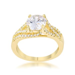 Irine 2.3ct CZ 14k Gold Classic Ring - Image 2