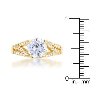 Irine 2.3ct CZ 14k Gold Classic Ring - Image 3
