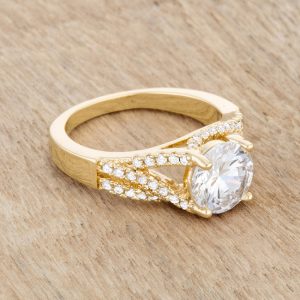 Irine 2.3ct CZ 14k Gold Classic Ring - Image 5