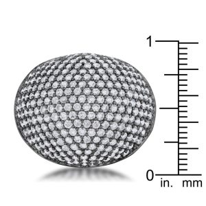 Dara 4.75ct CZ Hematite Dome Cocktail Ring - Image 3