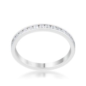Teresa 0.5ct Clear CZ Stainless Steel Eternity Band - Image 3