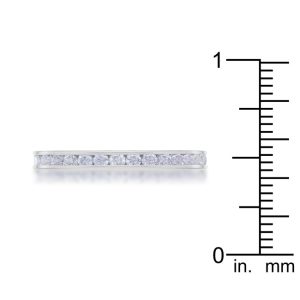 Teresa 0.5ct Light Lavender CZ Stainless Steel Eternity Band - Image 4