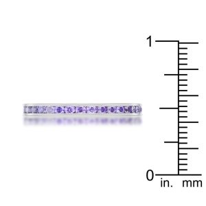 Teresa 0.5ct Amethyst CZ Stainless Steel Eternity Band - Image 4